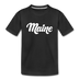 Maine Youth T-Shirt - Hand Lettered Youth Maine Tee - black
