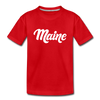Maine Youth T-Shirt - Hand Lettered Youth Maine Tee - red