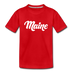 Maine Youth T-Shirt - Hand Lettered Youth Maine Tee - red