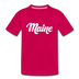 Maine Youth T-Shirt - Hand Lettered Youth Maine Tee - dark pink