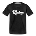 Maine Youth T-Shirt - Hand Lettered Youth Maine Tee - charcoal gray