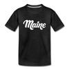 Maine Youth T-Shirt - Hand Lettered Youth Maine Tee - charcoal gray