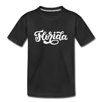 Florida Youth T-Shirt - Hand Lettered Youth Florida Tee - black