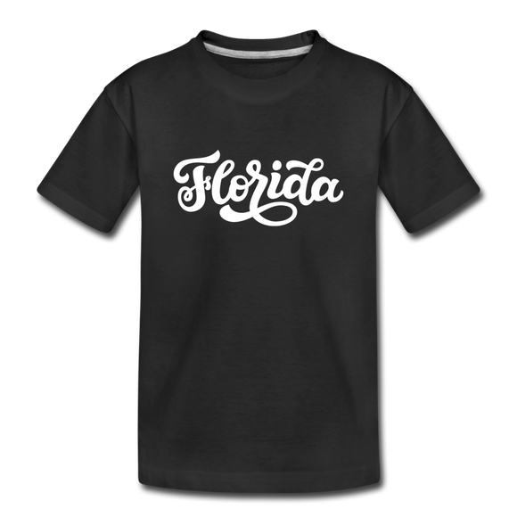 Florida Youth T-Shirt - Hand Lettered Youth Florida Tee - black