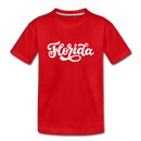 Florida Youth T-Shirt - Hand Lettered Youth Florida Tee - red