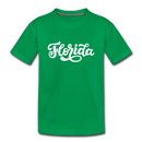 Florida Youth T-Shirt - Hand Lettered Youth Florida Tee - kelly green