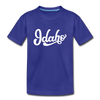 Idaho Youth T-Shirt - Hand Lettered Youth Idaho Tee - royal blue