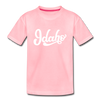 Idaho Youth T-Shirt - Hand Lettered Youth Idaho Tee - pink