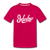 Idaho Youth T-Shirt - Hand Lettered Youth Idaho Tee - dark pink