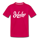 Idaho Youth T-Shirt - Hand Lettered Youth Idaho Tee - dark pink