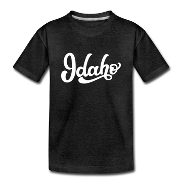 Idaho Youth T-Shirt - Hand Lettered Youth Idaho Tee - charcoal gray