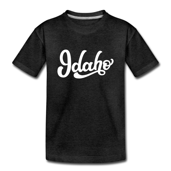 Idaho Youth T-Shirt - Hand Lettered Youth Idaho Tee - charcoal gray