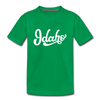 Idaho Youth T-Shirt - Hand Lettered Youth Idaho Tee - kelly green