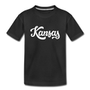 Kansas Youth T-Shirt - Hand Lettered Youth Kansas Tee - black