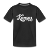 Kansas Youth T-Shirt - Hand Lettered Youth Kansas Tee - black