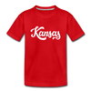 Kansas Youth T-Shirt - Hand Lettered Youth Kansas Tee - red