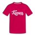 Kansas Youth T-Shirt - Hand Lettered Youth Kansas Tee - dark pink
