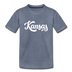 Kansas Youth T-Shirt - Hand Lettered Youth Kansas Tee - heather blue