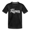 Kansas Youth T-Shirt - Hand Lettered Youth Kansas Tee - charcoal gray