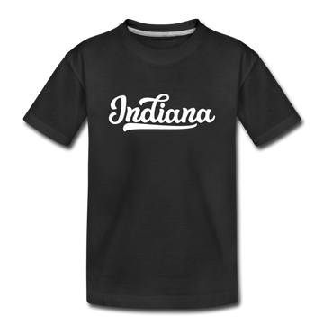 Indiana Youth T-Shirt - Hand Lettered Youth Indiana Tee - black
