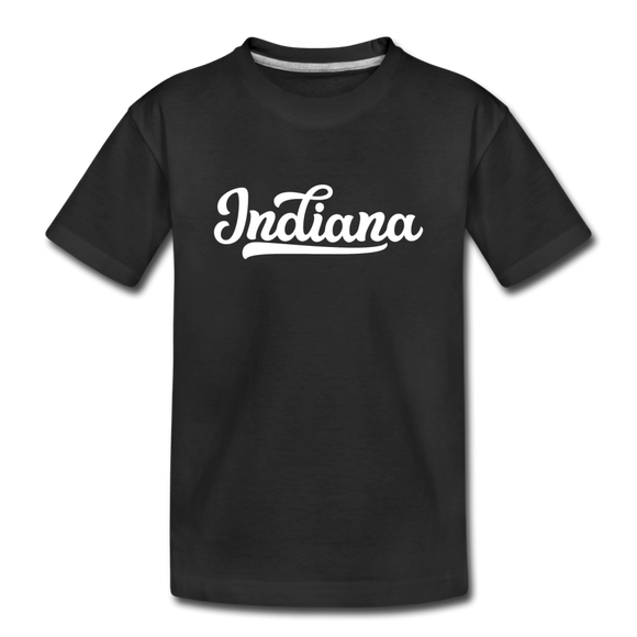 Indiana Youth T-Shirt - Hand Lettered Youth Indiana Tee - black