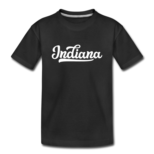 Indiana Youth T-Shirt - Hand Lettered Youth Indiana Tee - black
