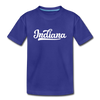 Indiana Youth T-Shirt - Hand Lettered Youth Indiana Tee - royal blue