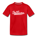 Indiana Youth T-Shirt - Hand Lettered Youth Indiana Tee - red