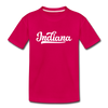 Indiana Youth T-Shirt - Hand Lettered Youth Indiana Tee - dark pink