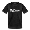 Indiana Youth T-Shirt - Hand Lettered Youth Indiana Tee - charcoal gray