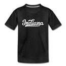 Indiana Youth T-Shirt - Hand Lettered Youth Indiana Tee - charcoal gray