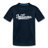 Indiana Youth T-Shirt - Hand Lettered Youth Indiana Tee - deep navy