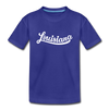 Louisiana Youth T-Shirt - Hand Lettered Youth Louisiana Tee - royal blue
