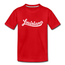 Louisiana Youth T-Shirt - Hand Lettered Youth Louisiana Tee - red