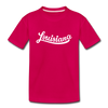Louisiana Youth T-Shirt - Hand Lettered Youth Louisiana Tee - dark pink