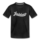 Louisiana Youth T-Shirt - Hand Lettered Youth Louisiana Tee - charcoal gray