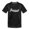 Louisiana Youth T-Shirt - Hand Lettered Youth Louisiana Tee - charcoal gray