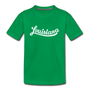 Louisiana Youth T-Shirt - Hand Lettered Youth Louisiana Tee - kelly green