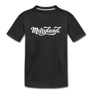 Maryland Youth T-Shirt - Hand Lettered Youth Maryland Tee - black