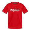 Maryland Youth T-Shirt - Hand Lettered Youth Maryland Tee - red