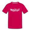 Maryland Youth T-Shirt - Hand Lettered Youth Maryland Tee - dark pink