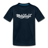 Maryland Youth T-Shirt - Hand Lettered Youth Maryland Tee - deep navy