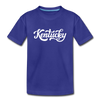 Kentucky Youth T-Shirt - Hand Lettered Youth Kentucky Tee - royal blue
