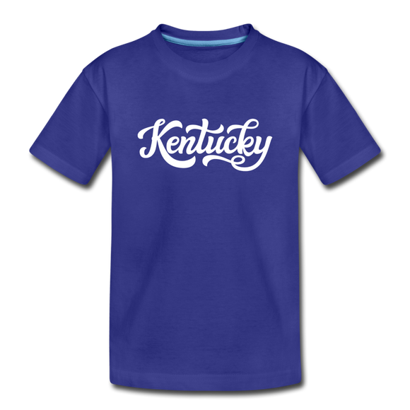 Kentucky Youth T-Shirt - Hand Lettered Youth Kentucky Tee - royal blue