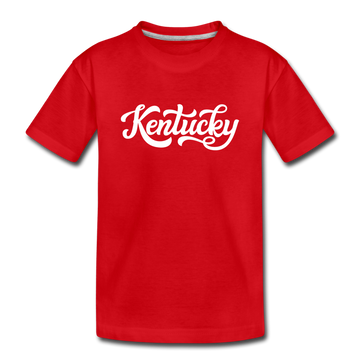 Kentucky Youth T-Shirt - Hand Lettered Youth Kentucky Tee - red