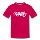 Kentucky Youth T-Shirt - Hand Lettered Youth Kentucky Tee - dark pink