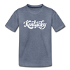 Kentucky Youth T-Shirt - Hand Lettered Youth Kentucky Tee - heather blue