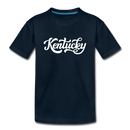 Kentucky Youth T-Shirt - Hand Lettered Youth Kentucky Tee - deep navy