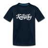 Kentucky Youth T-Shirt - Hand Lettered Youth Kentucky Tee - deep navy