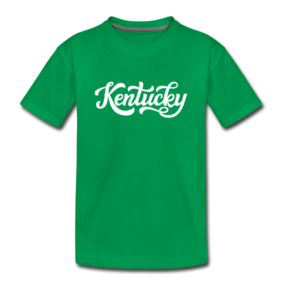 Kentucky Youth T-Shirt - Hand Lettered Youth Kentucky Tee - kelly green